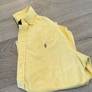 Polo by Ralph Lauren Yellow Long-Sleeve Button-Down Shirt with Embroidered Pony